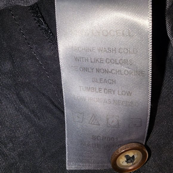 Quince Vintage Wash Tencel Button Front Dress NWOT Black Med - Picture 5 of 7